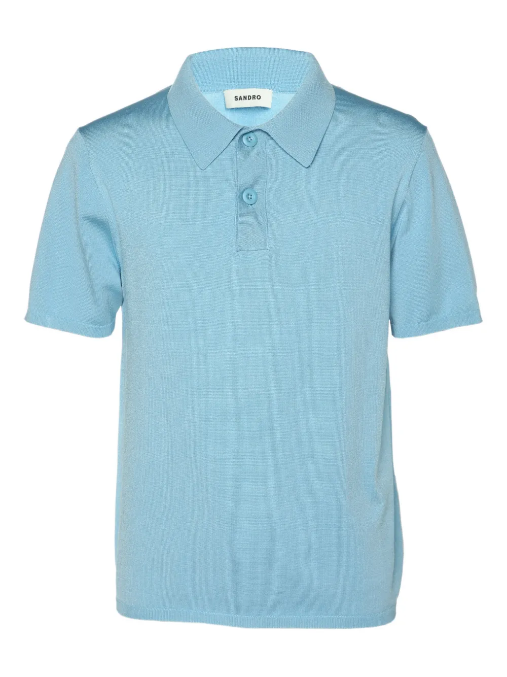 Pre-owned Sandro Short-sleeve Polo Shirt In Blue