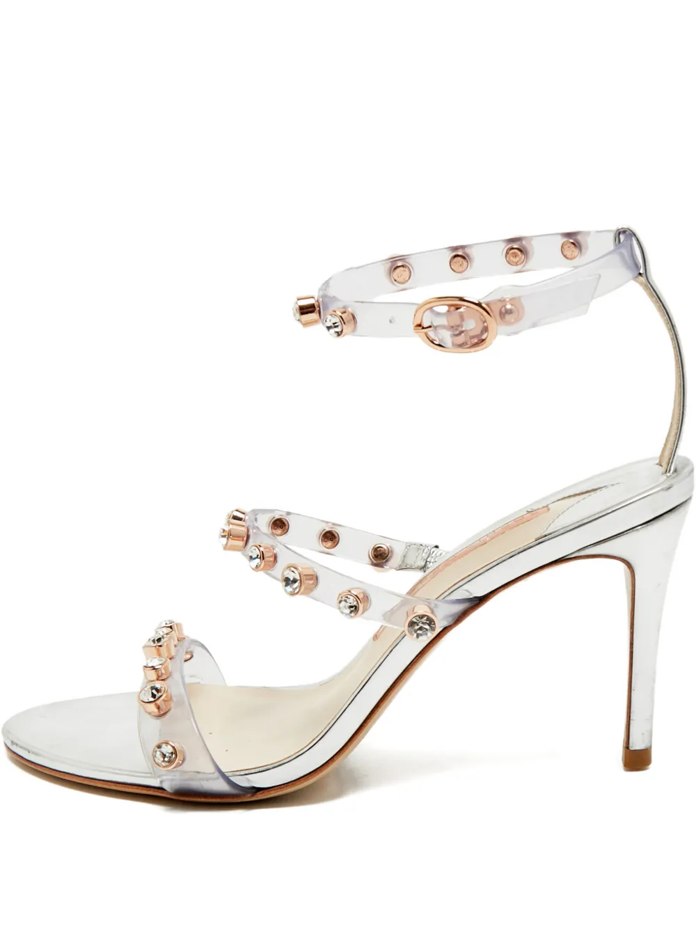 Sophia Webster crystal-embellished heeled sandals - Bianco