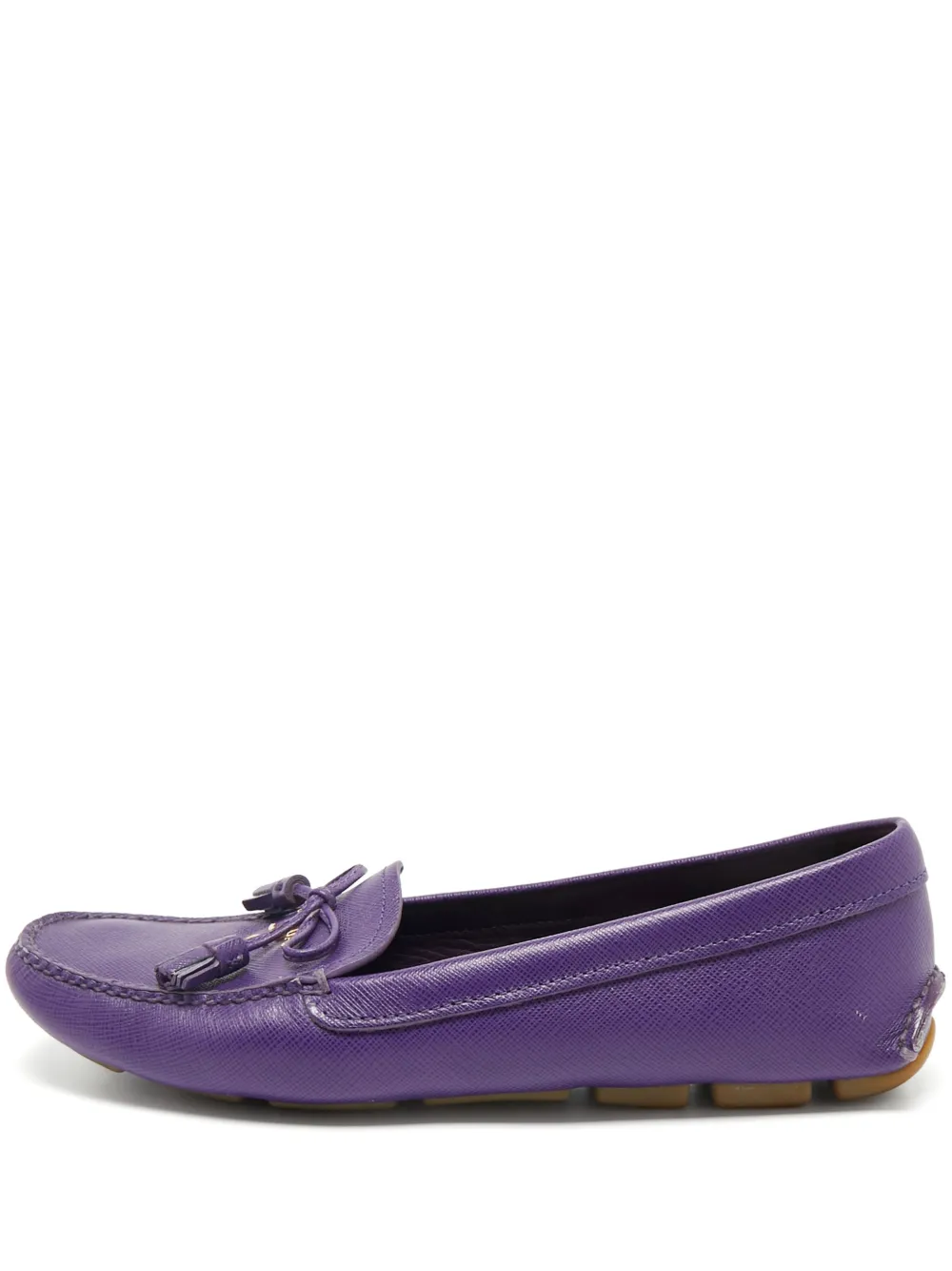 Prada Pre-Owned leather tassel loafers - Violett