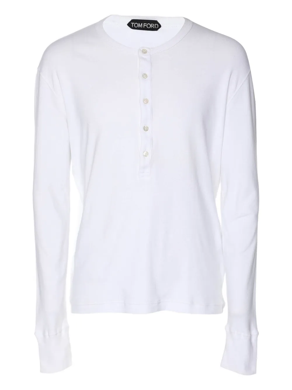 Tom Ford Vintage T-shirt Henley - Bianco