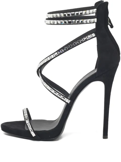 Giuseppe Zanotti 크리스털 장식 앵클 스트랩 샌들