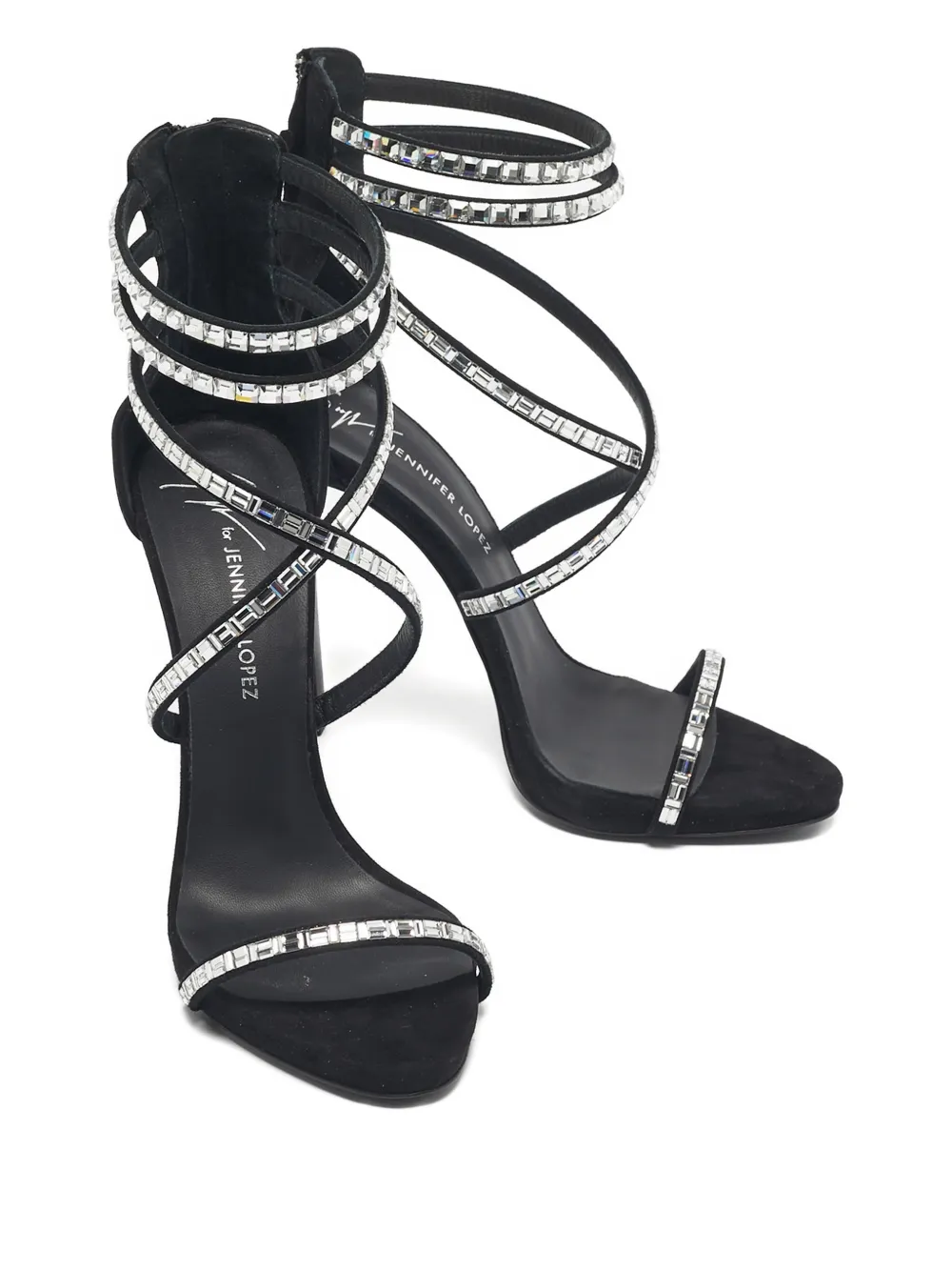 Giuseppe Zanotti crystal-embellished ankle-straps sandals - Zwart