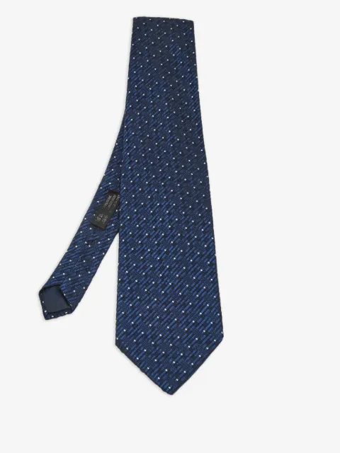 Lanvin Pre-Owned corbata de seda con motivo