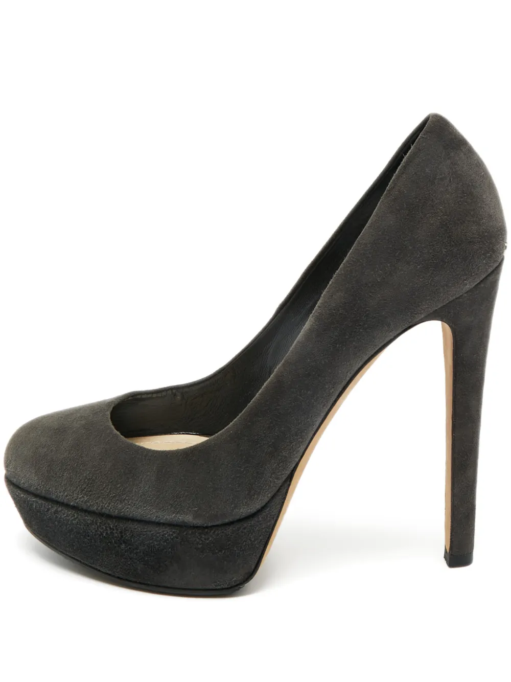 Christian Dior Pre-Owned suede platform pumps - Grau