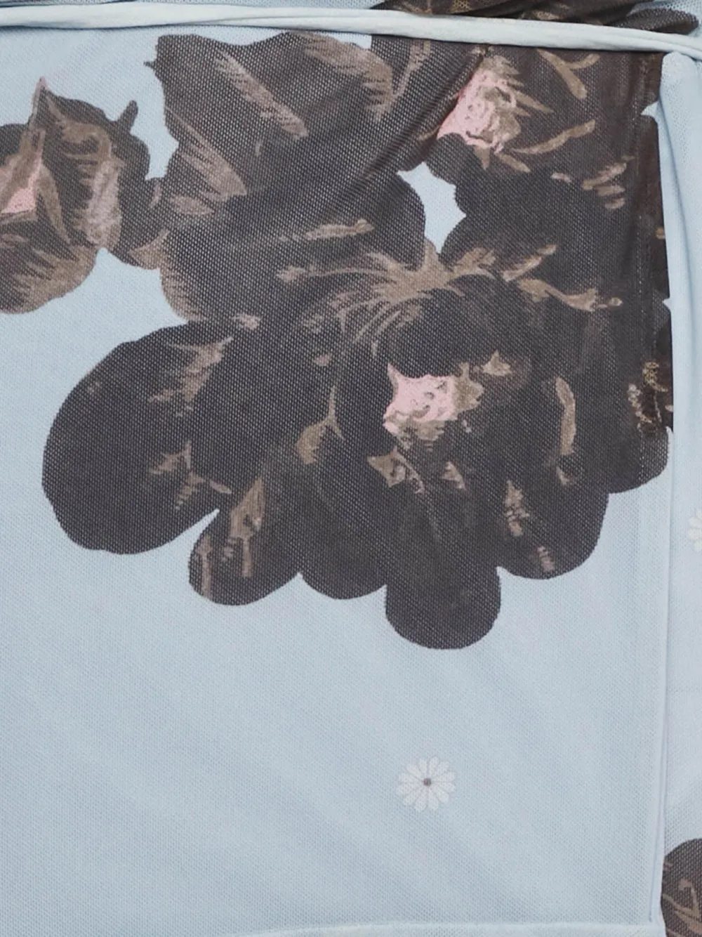 GANNI floral-print midi dress - Blauw