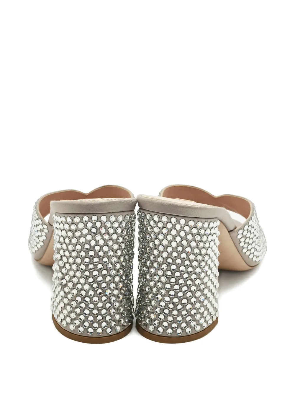 Miu Miu Pre-Owned embellished heeled sandals - Grijs