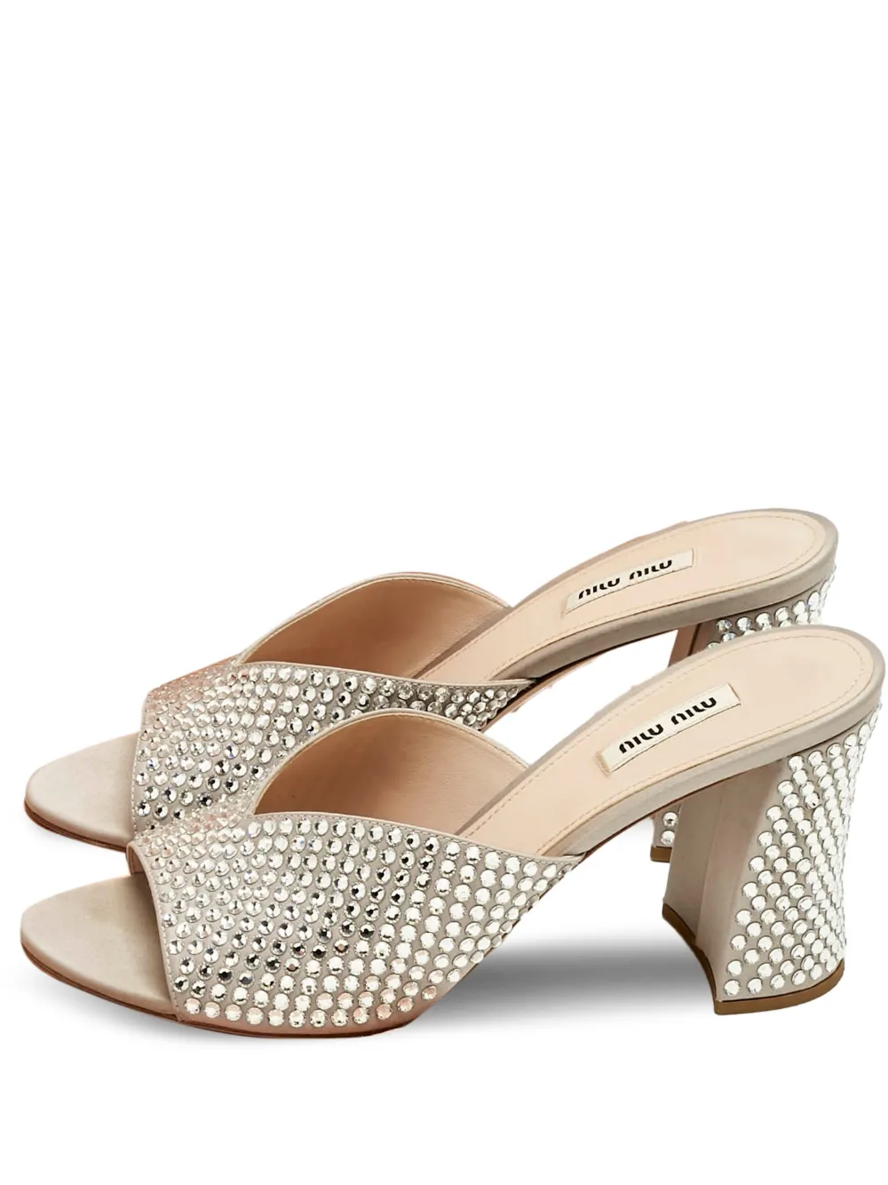 Miu Miu Pre-Owned embellished heeled sandals | Grey | Image 1