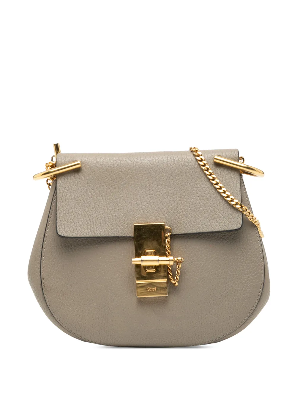 Chloé Pre-Owned Borsa a tracolla Drew mini in pelle di agnello pieno fiore 2015 - Marrone