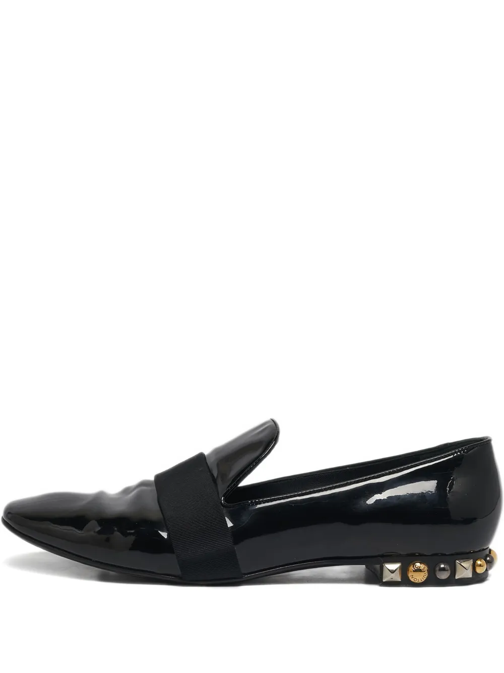 Pre-owned Louis Vuitton Strap-detail Loafers In Black