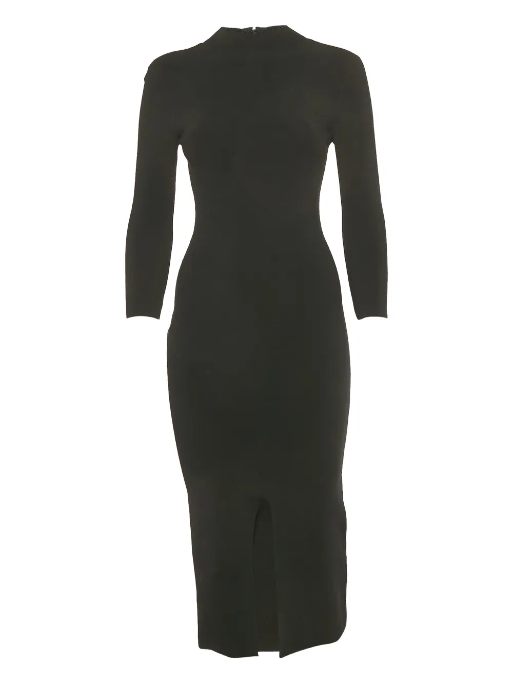 alice + olivia rib knit midi dress - Nero