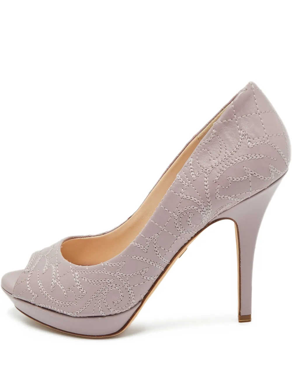Versace Pre-Owned embroidery platform pumps - Violett