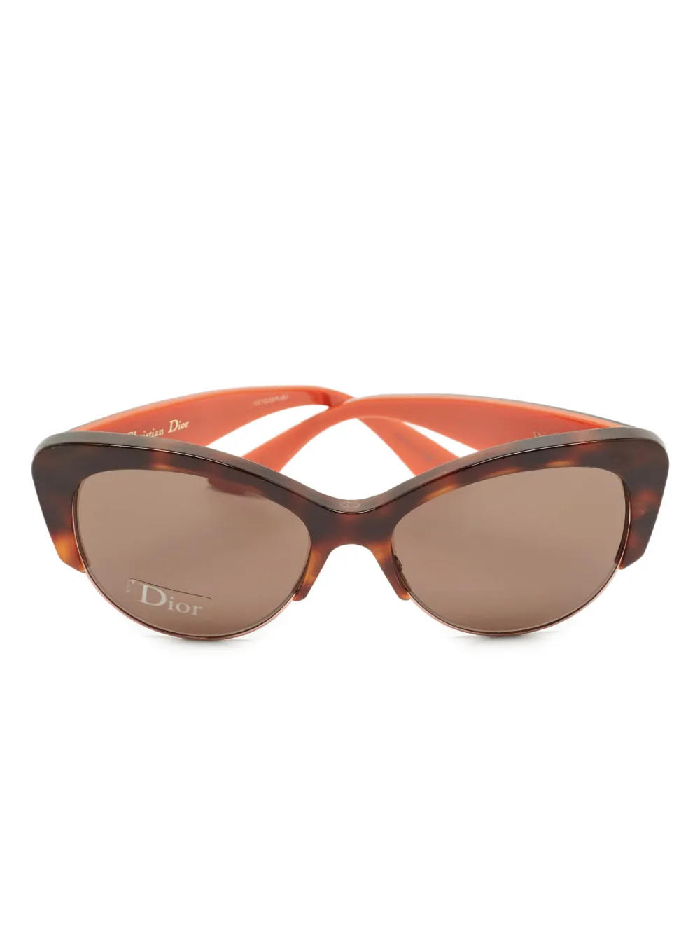 Christian Dior Pre-Owned butterfly sunglasses - Marrone