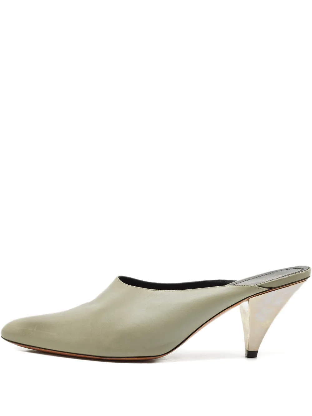 Celine Pre-Owned pointed-toe leather mules | Grey | Image 1