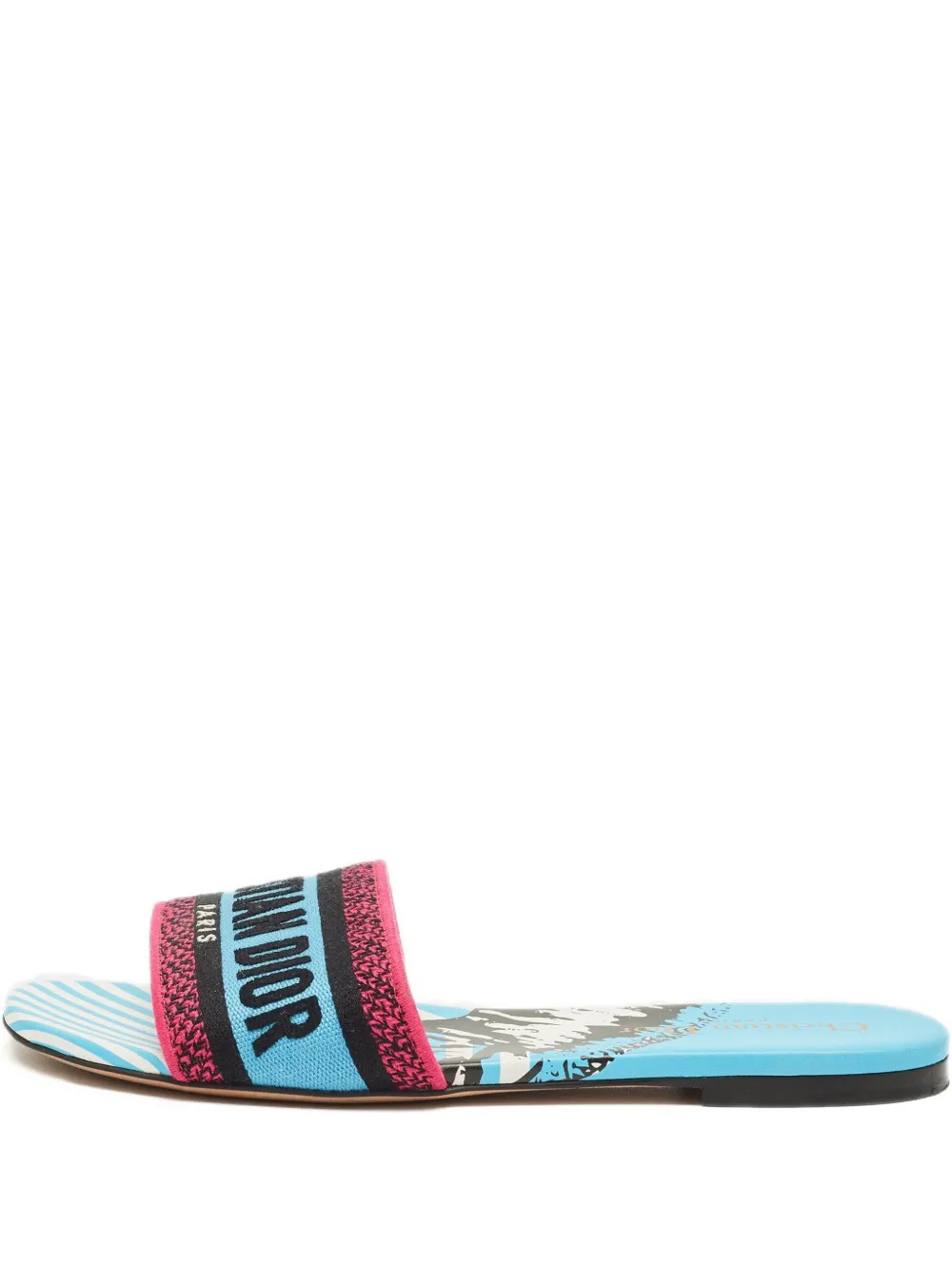 Christian Dior Pre-Owned Dway logo-embroidered sandals - Blu