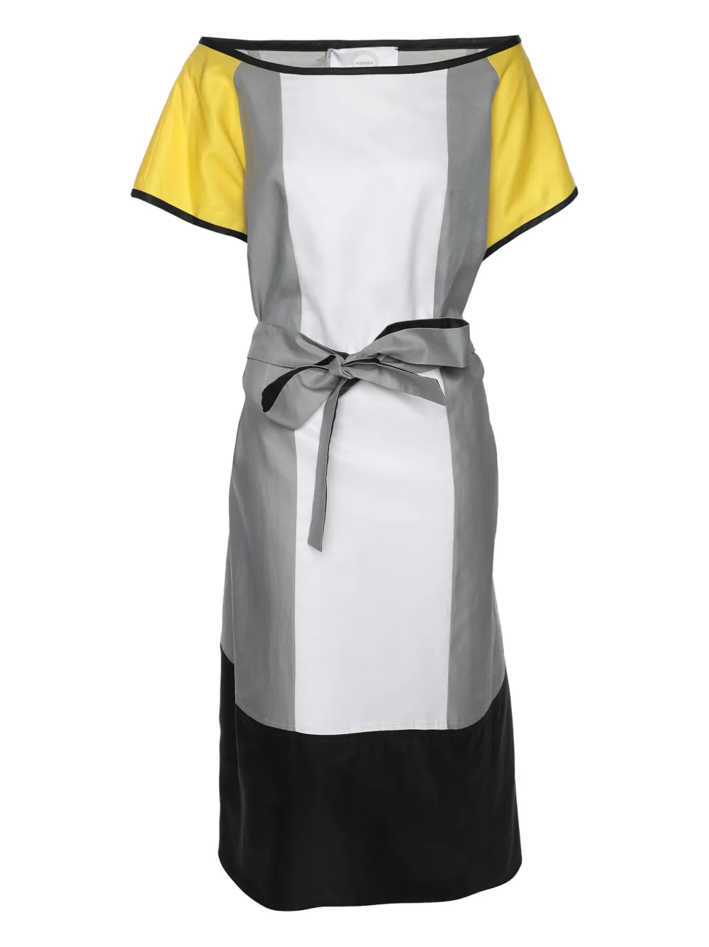 Marina Rinaldi Abito midi con design patchwork - Bianco