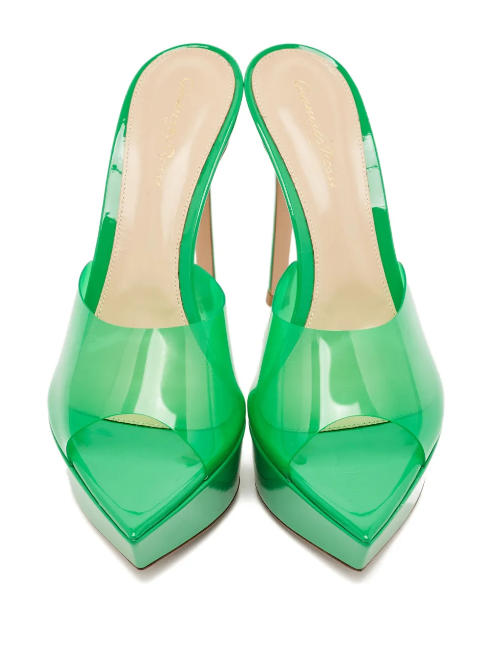 Gianvito Rossi Betty pointed mules - Groen