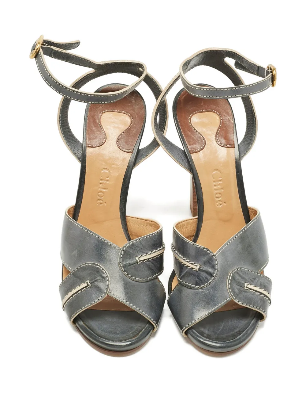 Chloé Pre-Owned ankle-strap sandals - Grijs