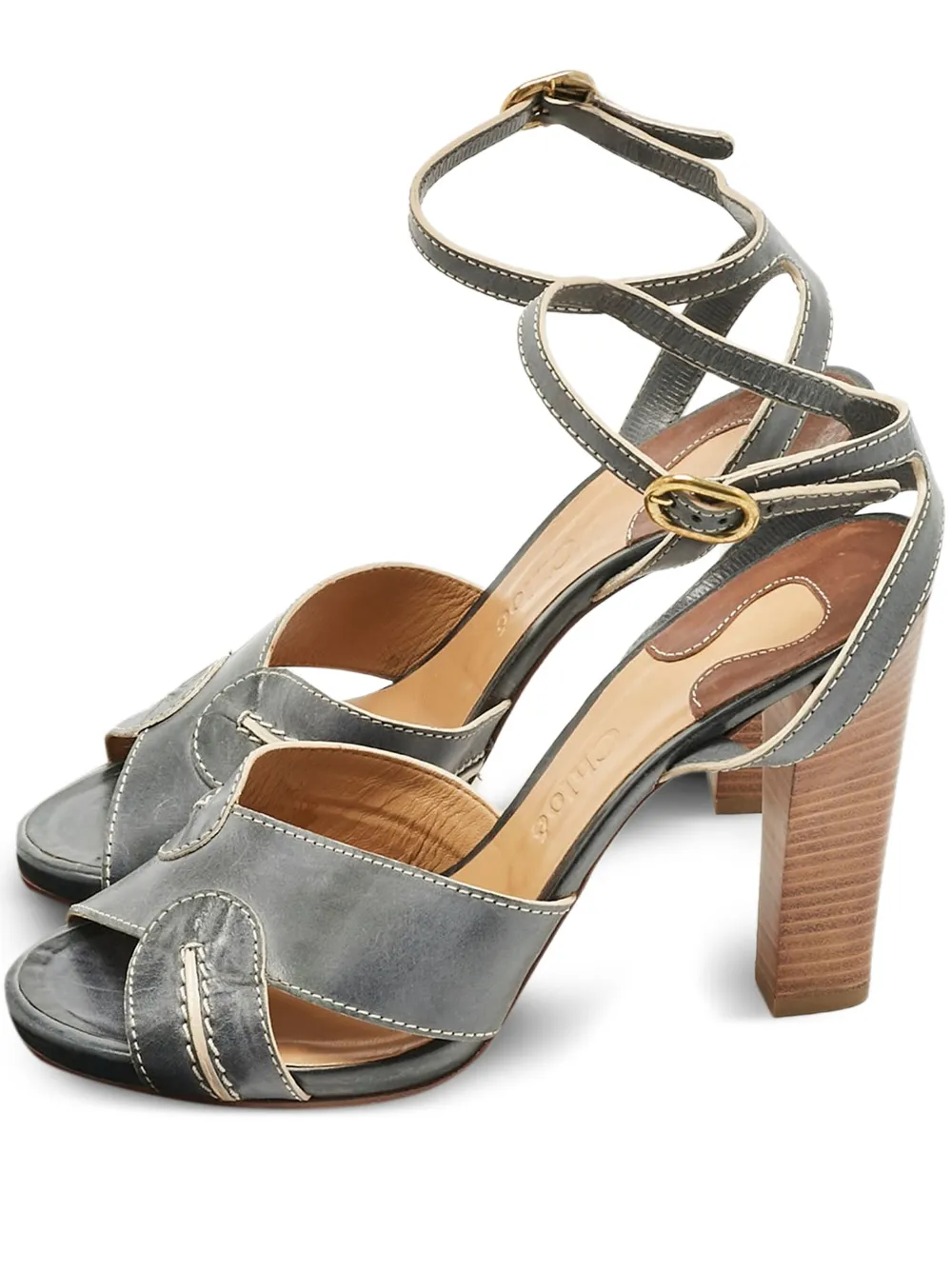 Chloé Pre-Owned ankle-strap sandals - Grau