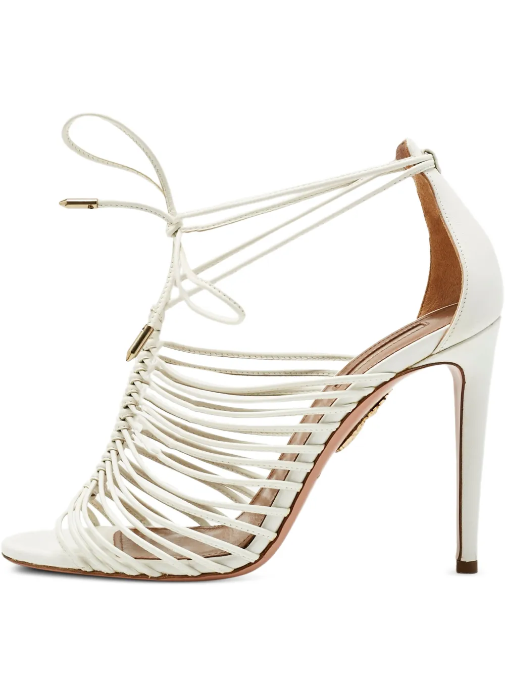 Aquazzura Nadja strappy leather sandal - Weiß