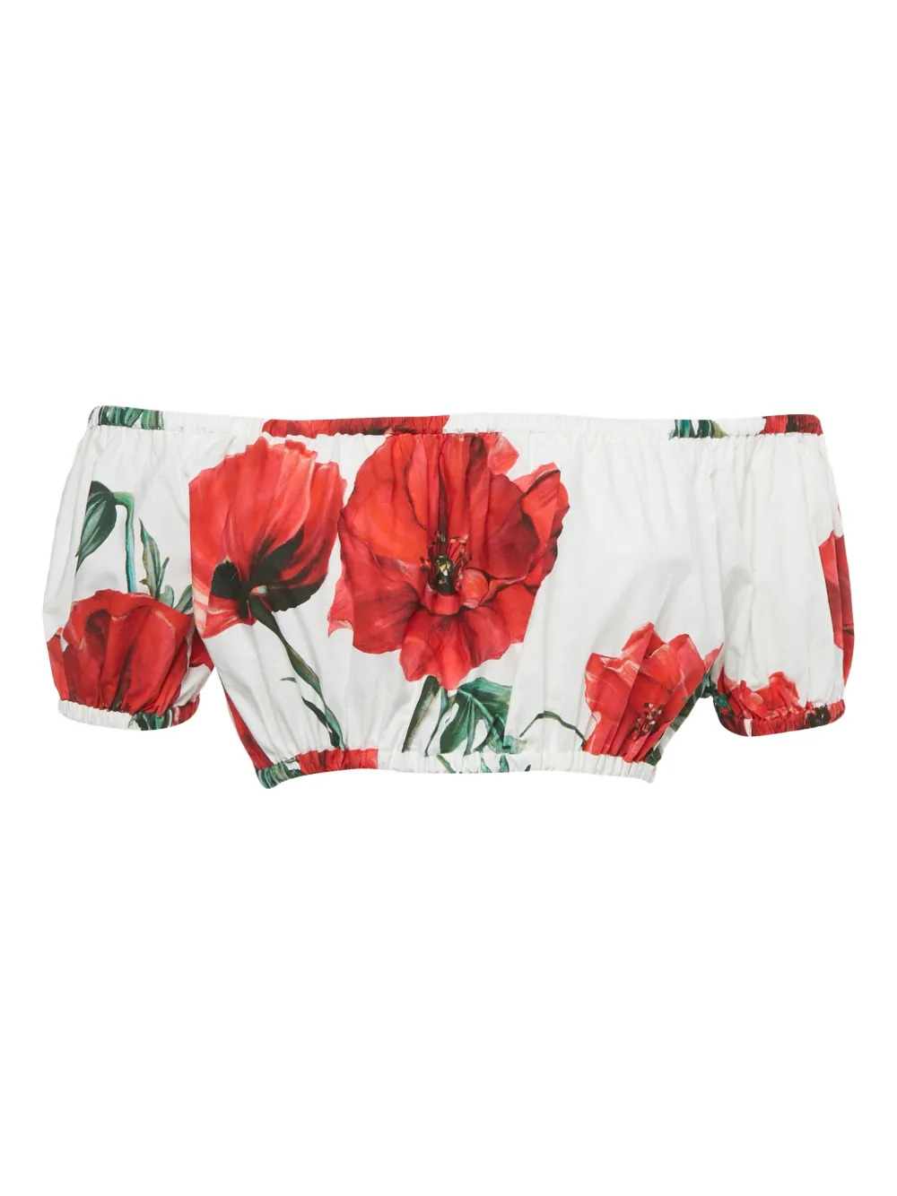 Dolce & Gabbana Pre-Owned off-shoulder floral print top - Bianco