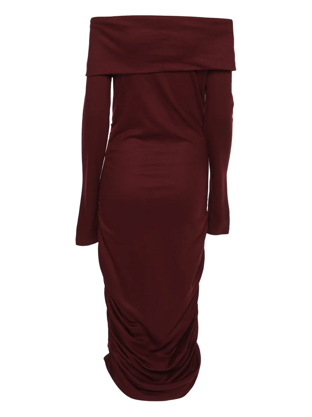 DVF Diane von Furstenberg draped-detail midi dress - Rood