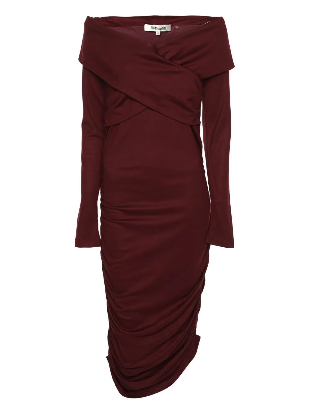 DVF Diane von Furstenberg draped-detail midi dress - Rot