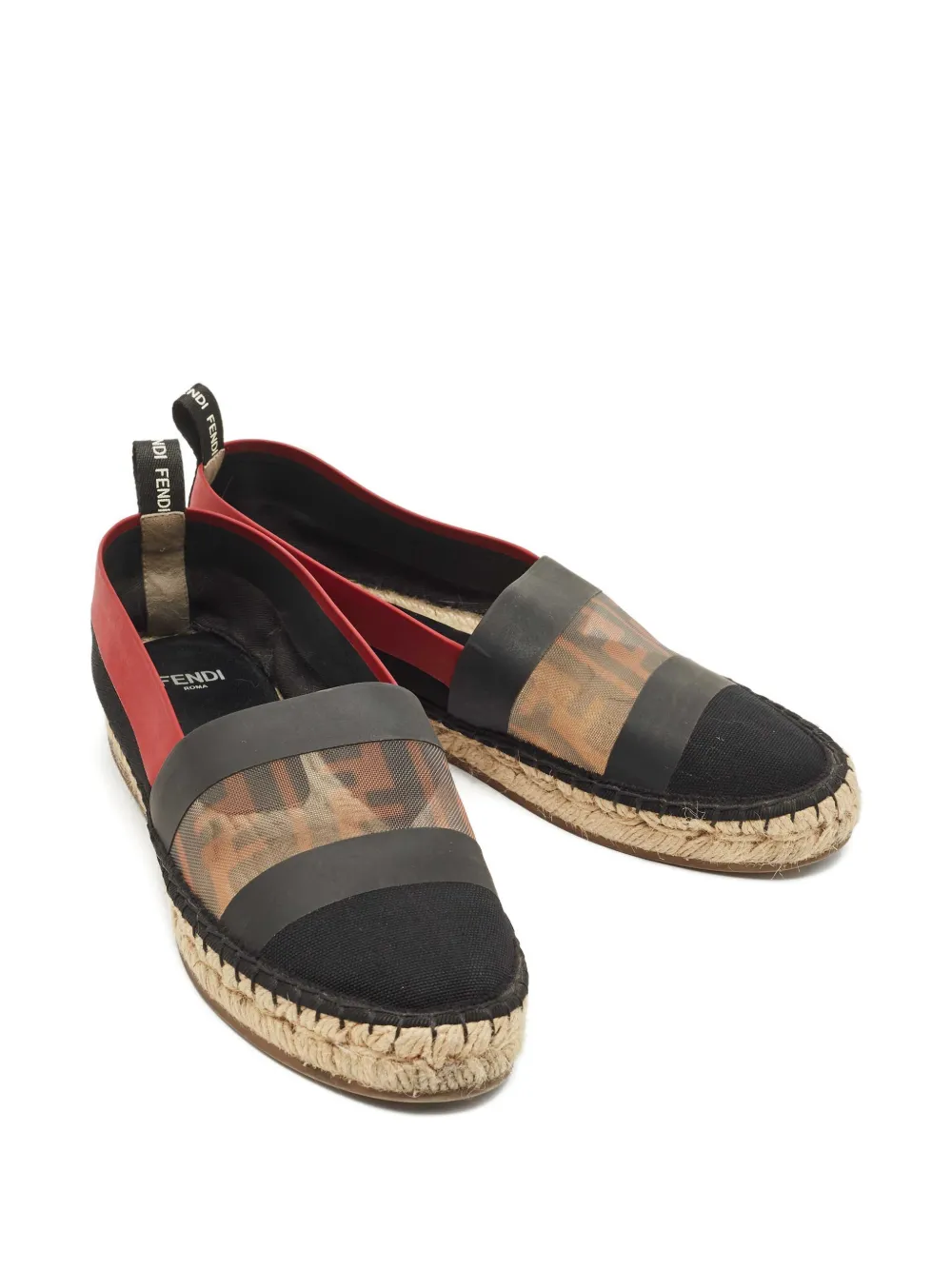 Fendi Pre-Owned Zucca-pattern espadrilles - Zwart