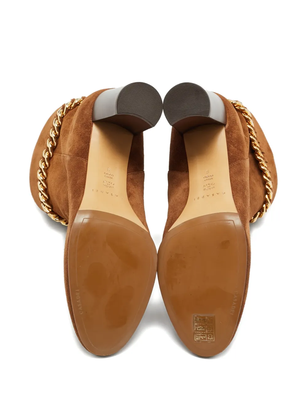 Casadei chain-embellished boots - Bruin