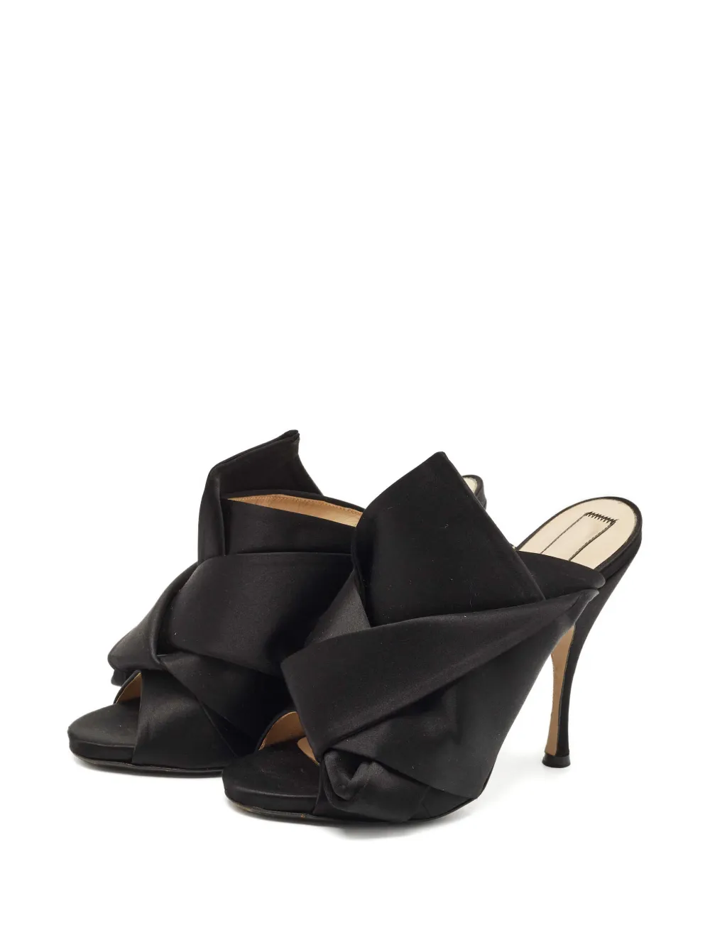 Nº21 peep-toe mules - Zwart