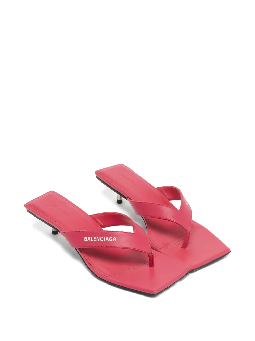 Balenciaga Pre-Owned square thong sandals - Roze