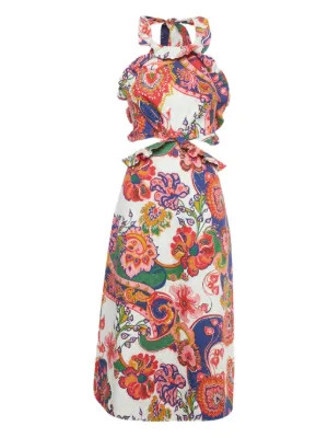 knee length dresses for ladies Zimmermann Estelle Midi Dress Size 2 main image 1