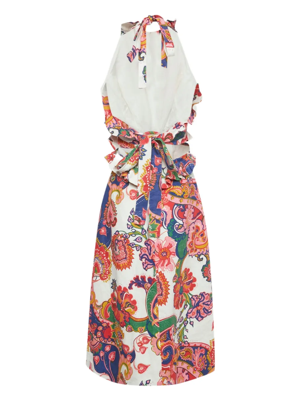 ZIMMERMANN ruffled printed midi dress - Wit