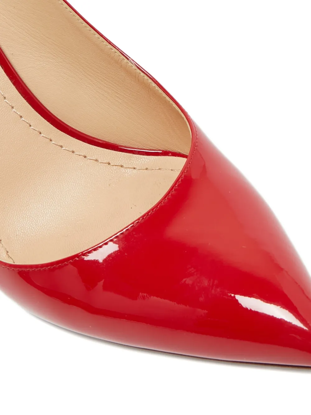 Christian Dior Pre-Owned pointed patent leather slingback pumps - Rood