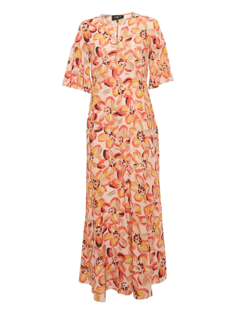 Paule Ka silk ruffled dress - Toni neutri