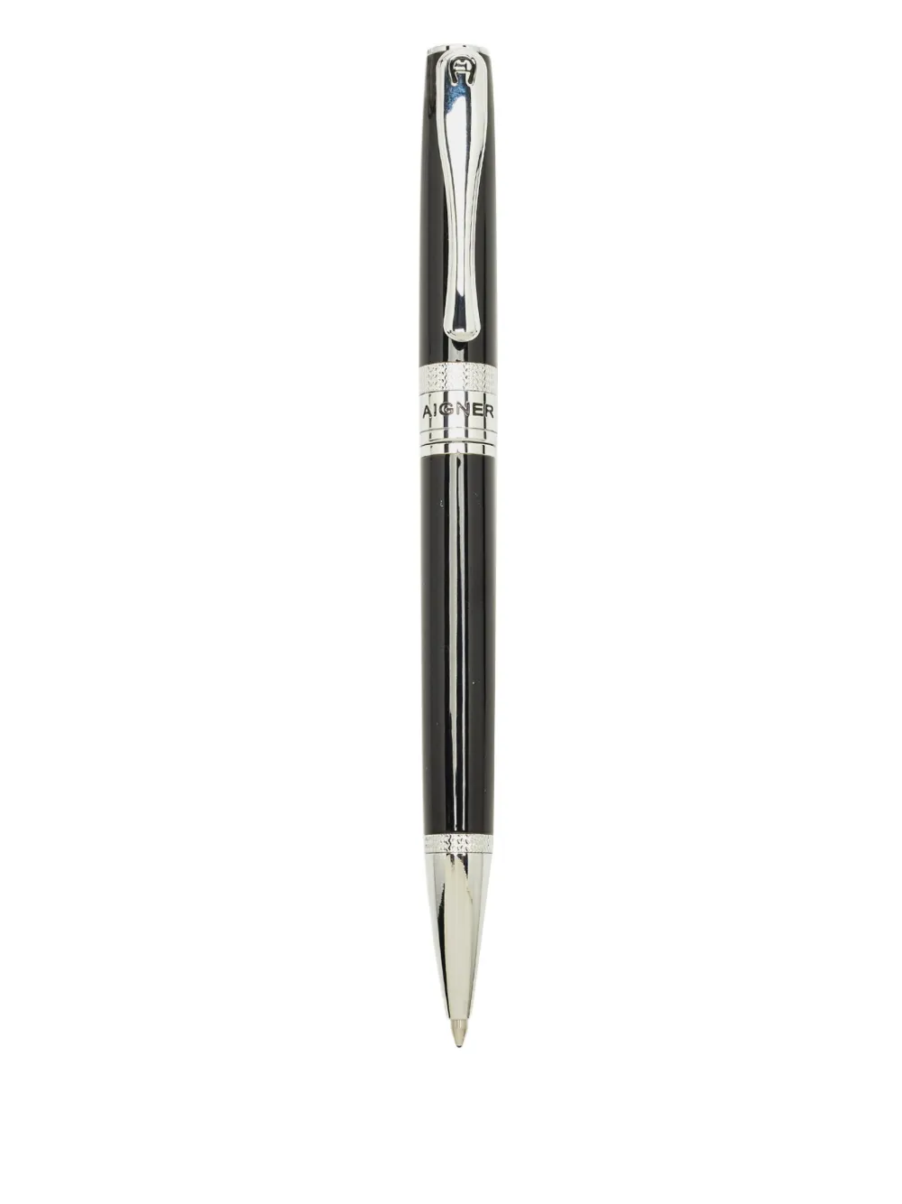 Aigner Kids resin silver-tone ballpoint pen - Schwarz