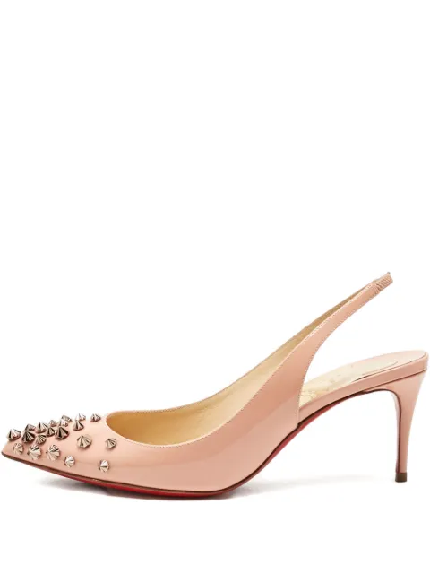 Christian Louboutin Pre-Owned spike-embellished pointed-toe slingback pumps