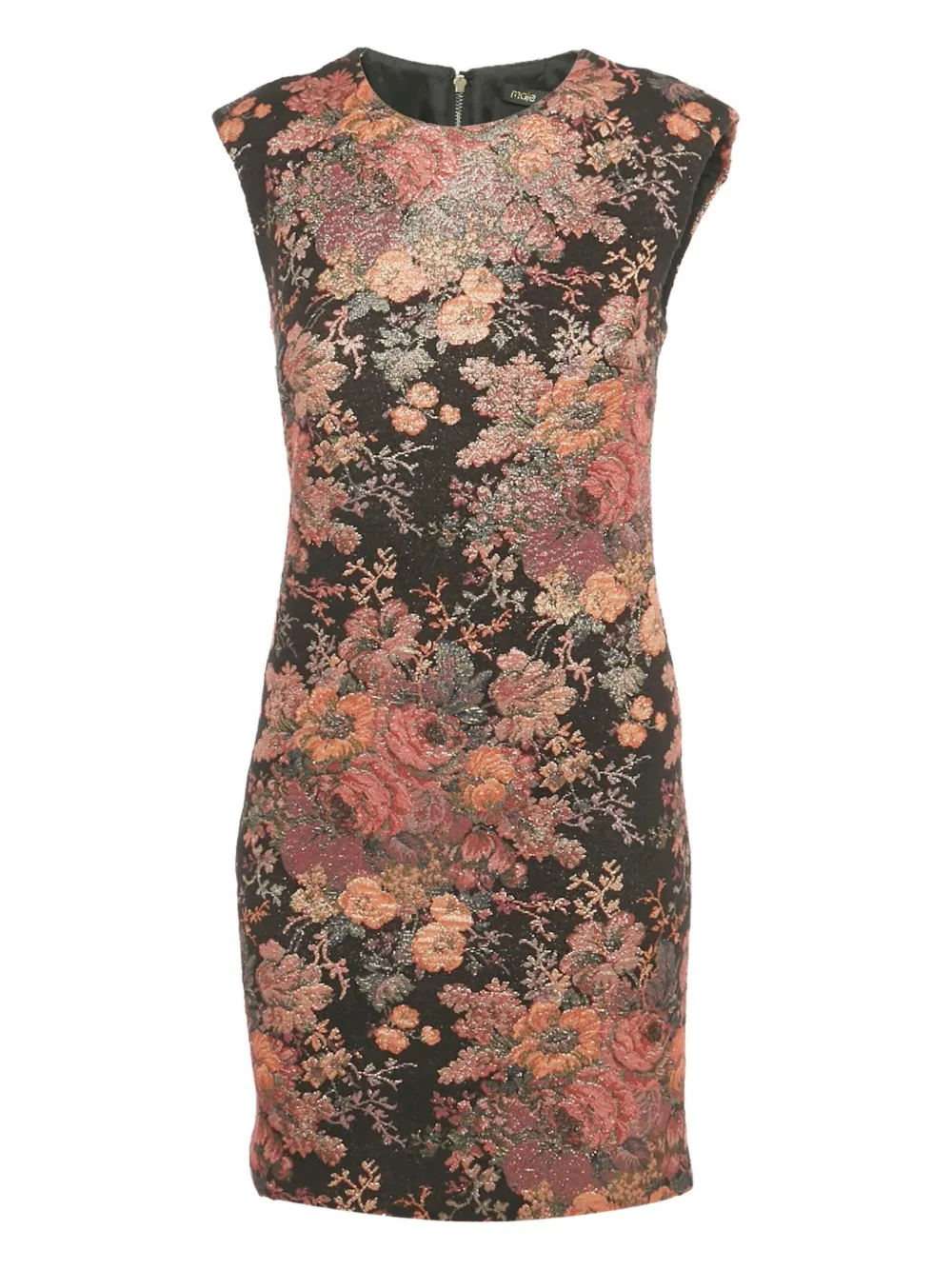 Maje jacquard floral mini dress - Nero