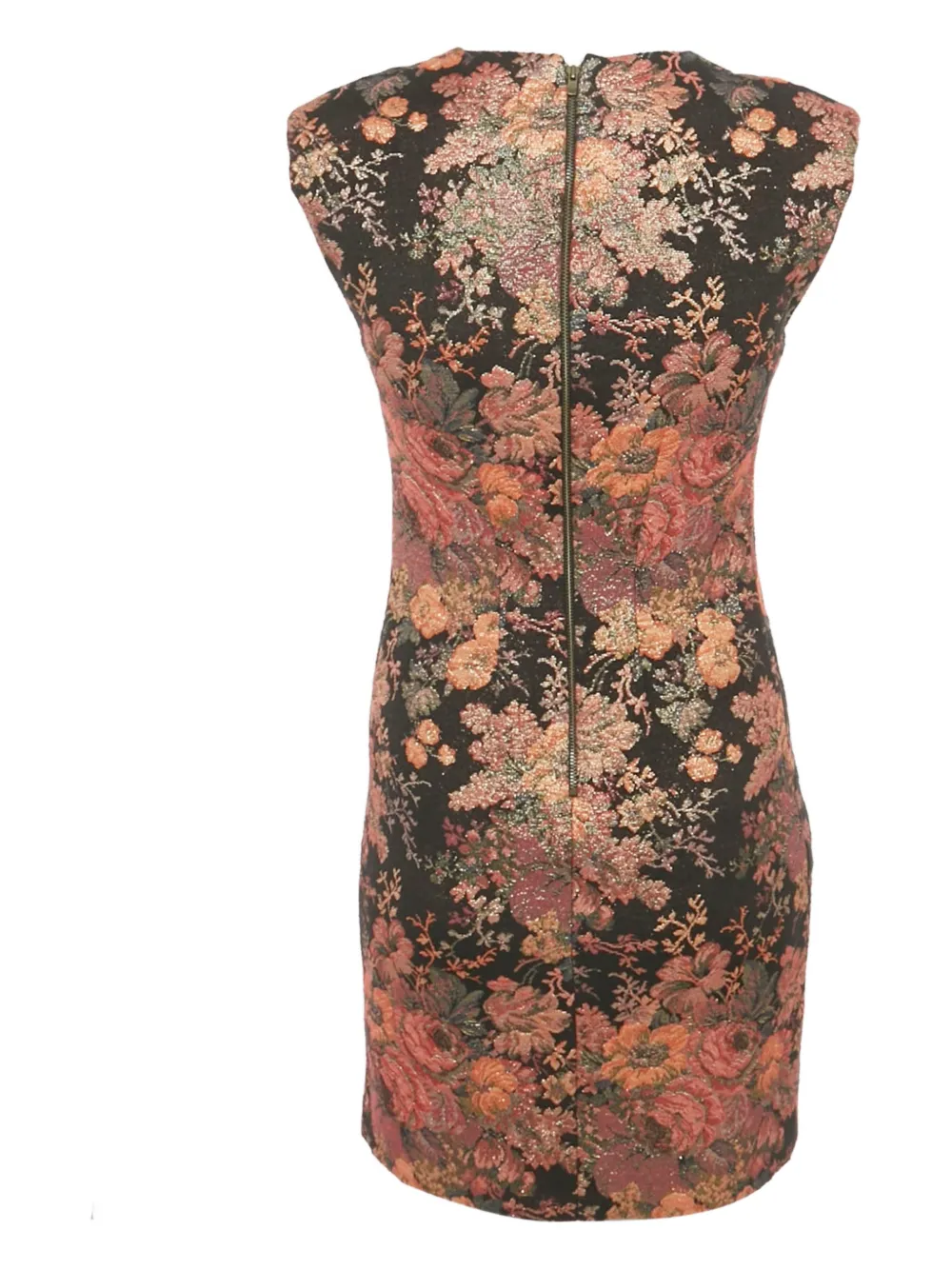Maje jacquard floral mini dress - Zwart