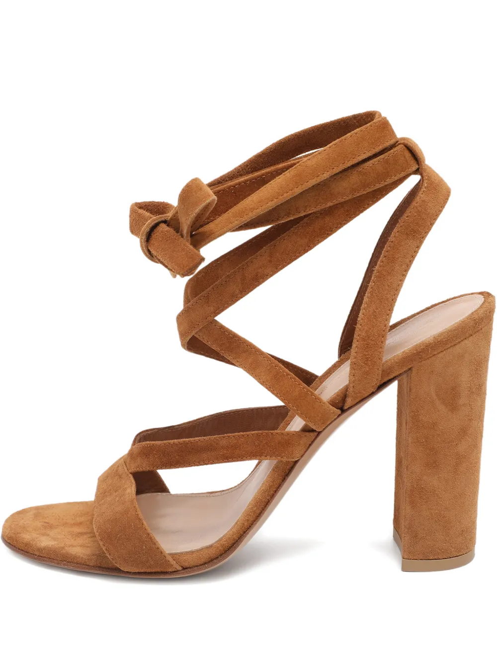 Gianvito Rossi strappy suede sandals - Brown
