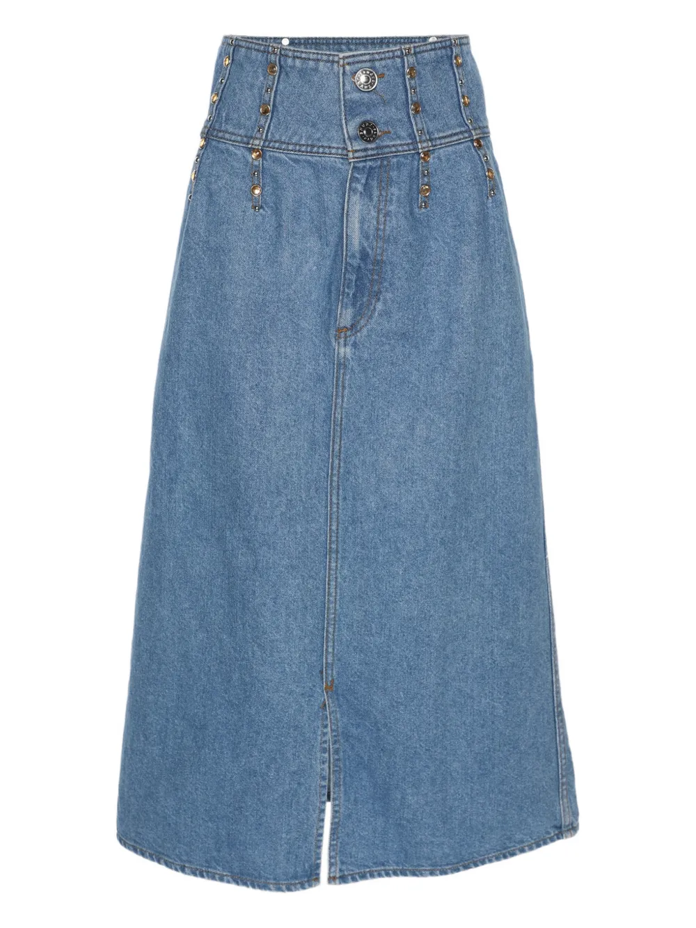 SANDRO Gonna midi denim - Blu