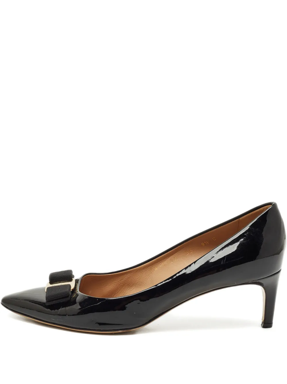 Ferragamo Pre-Owned Vara bow-detail leather pumps - Schwarz