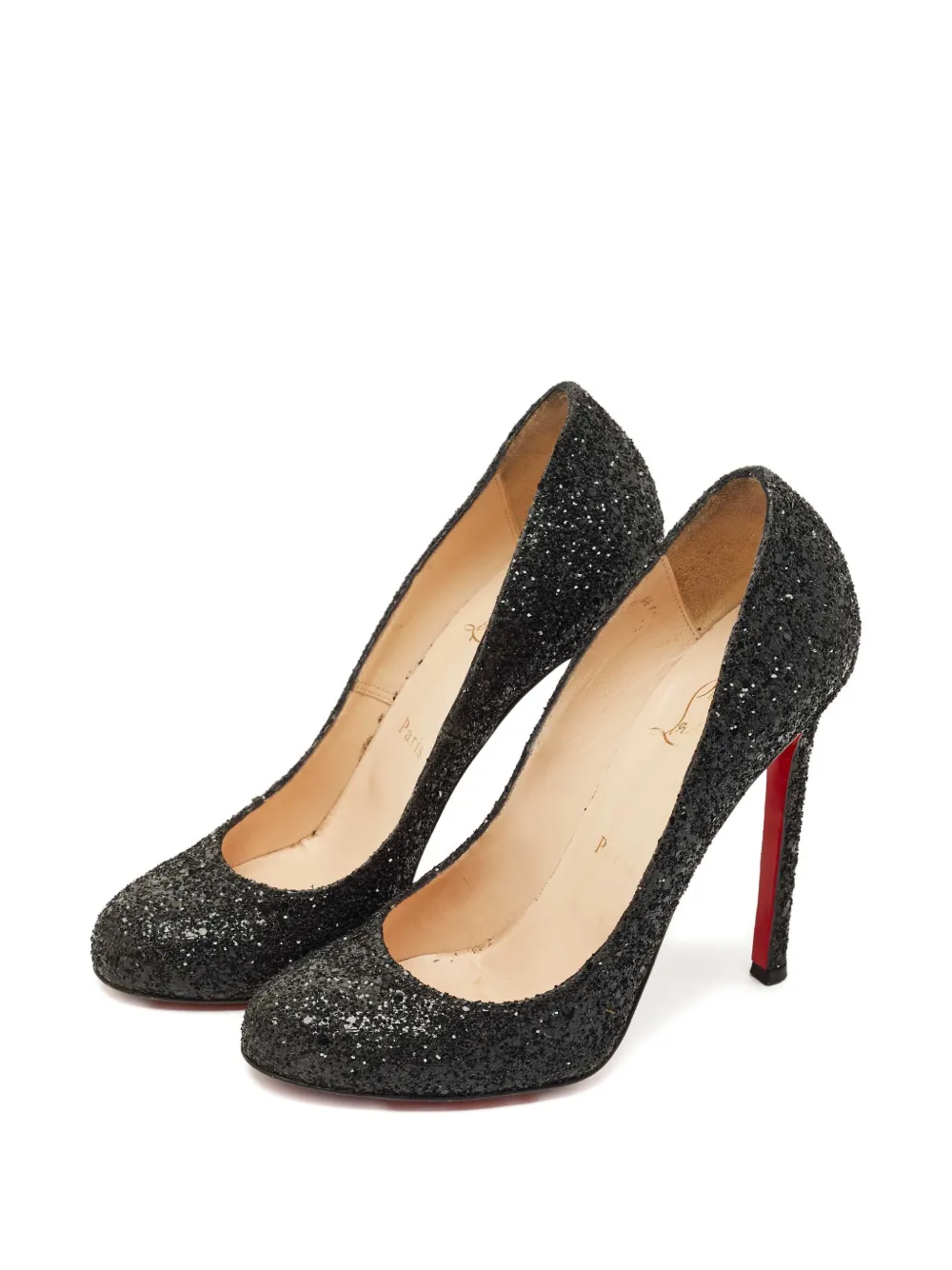 Christian Louboutin Pre-Owned Lady Lynch glitter pumps - Zwart