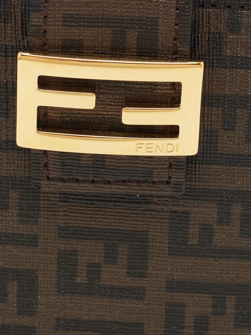 Pre-owned Fendi 2009 Coated Canvas Logo Agenda Cover In Brown