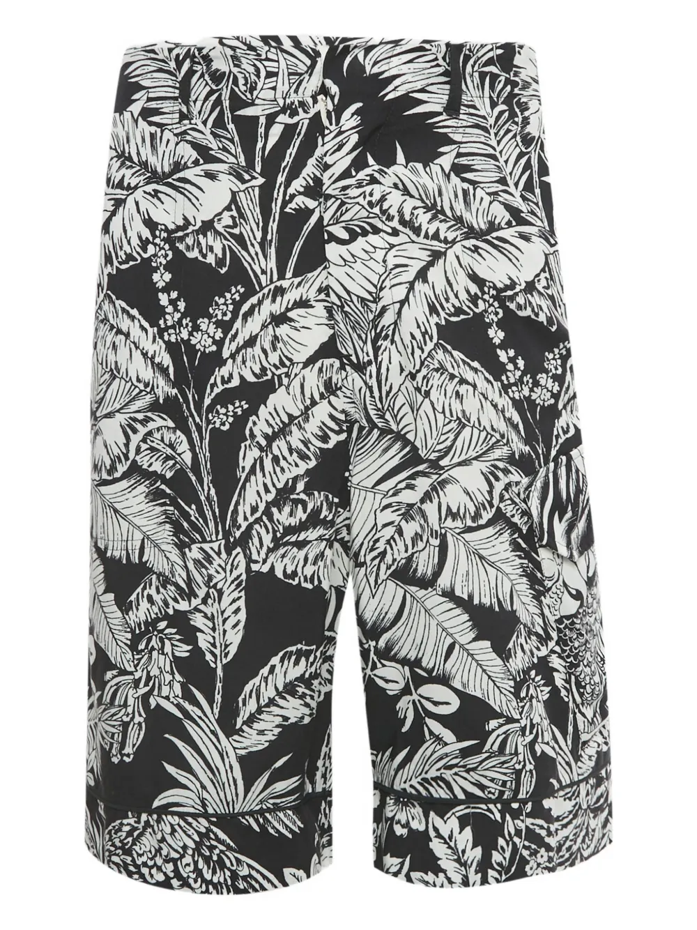 Palm Angels crepe floral shorts - Nero