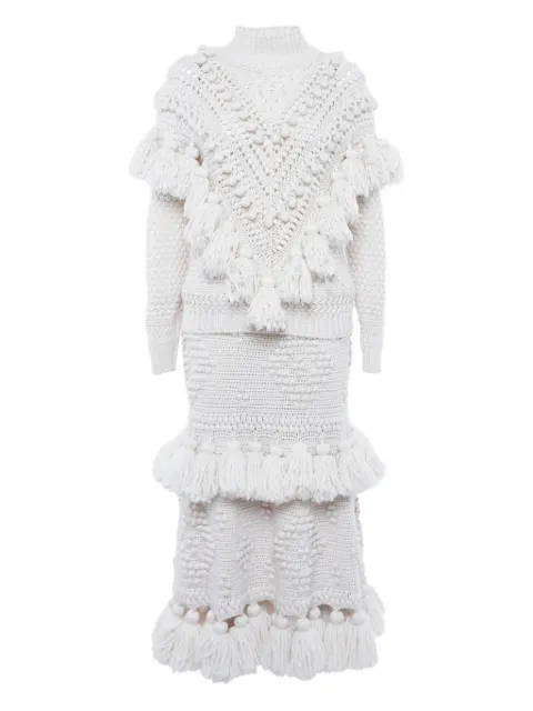 ZIMMERMANN tassel-embellishment skirt set