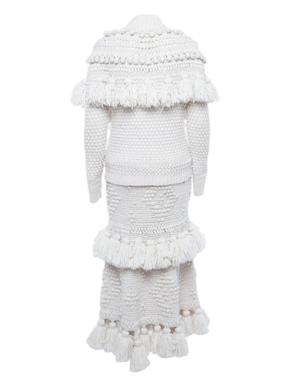 ZIMMERMANN tassel-embellishment skirt set - Wit