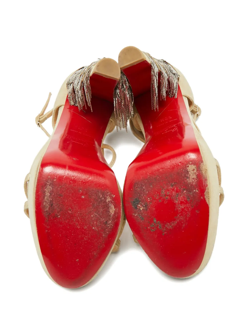 Christian Louboutin Pre-Owned ankle-strap sandals - Beige