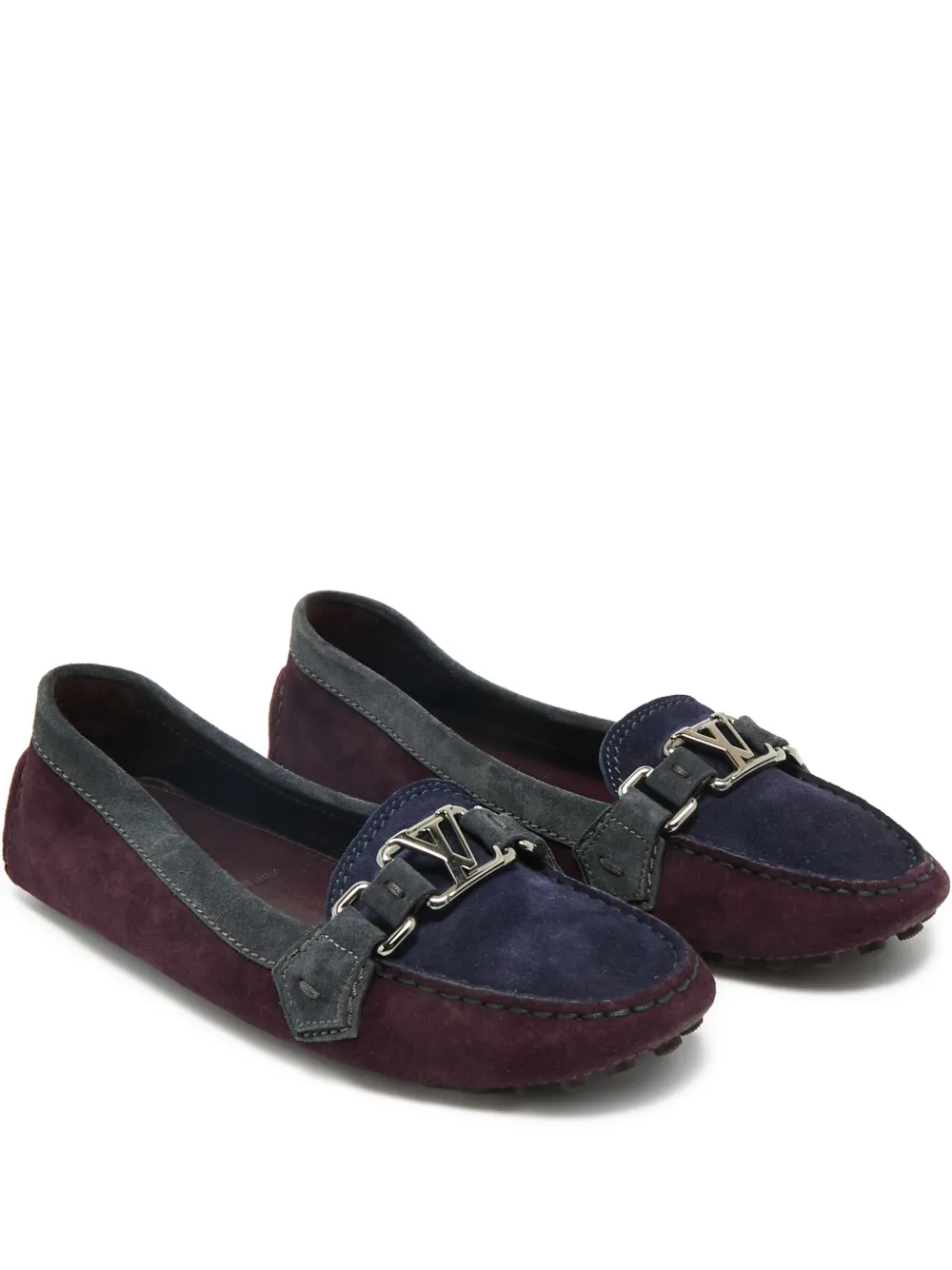 Louis Vuitton Pre-Owned Oxford suede loafers - Violett