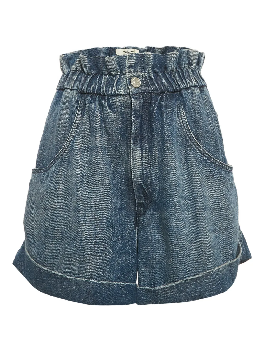 MARANT ÉTOILE elasticated-waist denim shorts - Blu