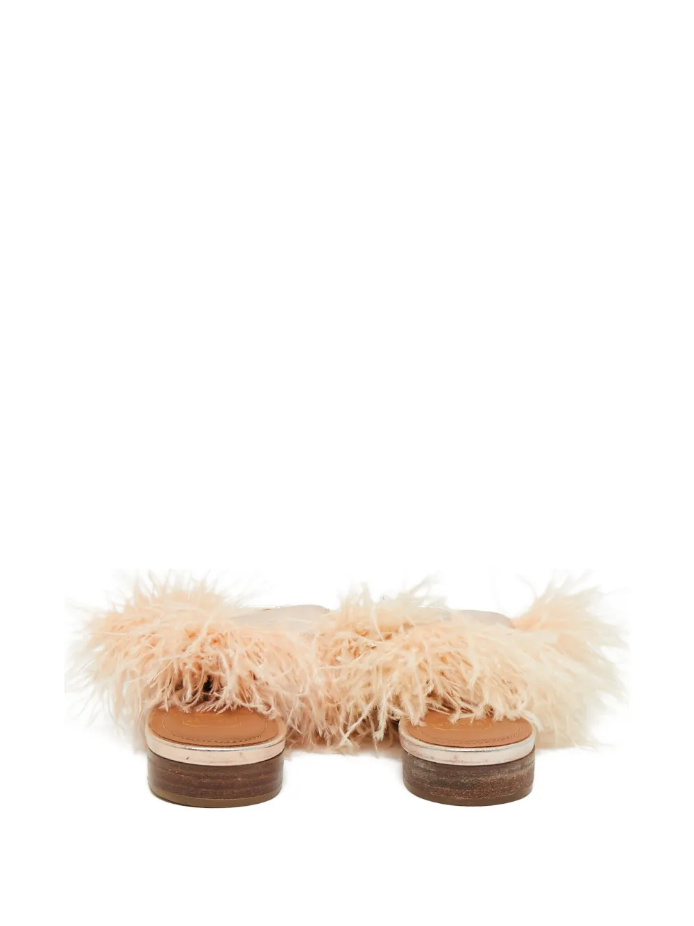 Malone Souliers feather-detail mules - Roze